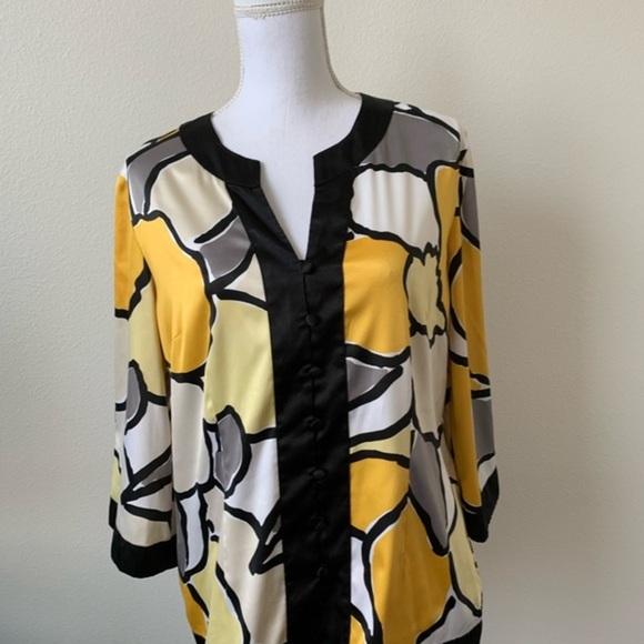 Stylish Women's Yellow and Black Top - Picture 1 of 7